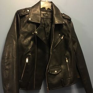 Size Large Faux Leather Moto
